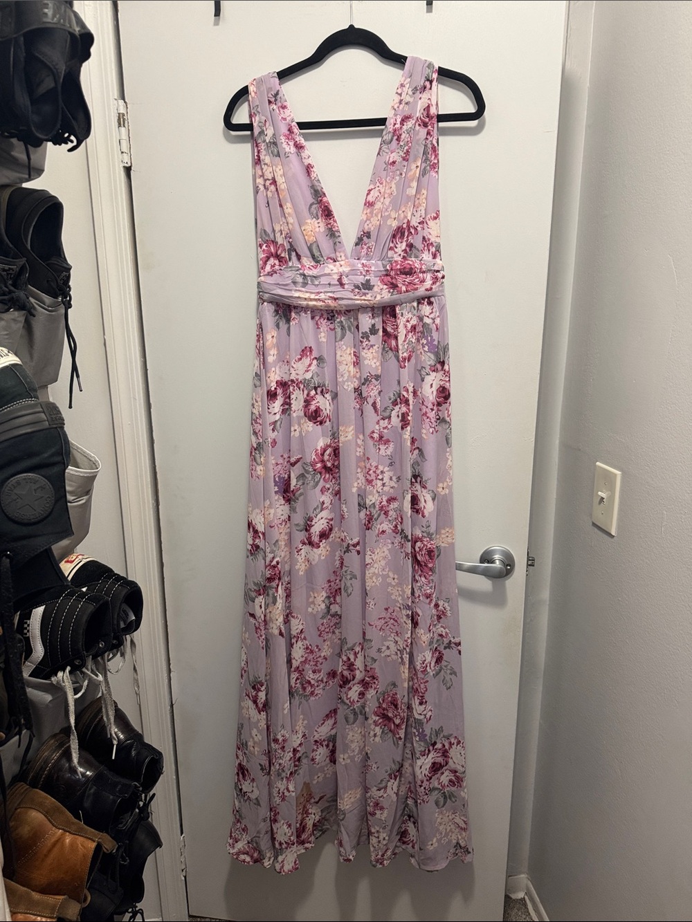 Floral Lavender V-Neck Maxi Dress | Lulu’s
